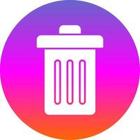 Trash Glyph Gradient Circle Icon vector