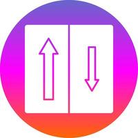 Priority Oncomming Glyph Gradient Circle Icon vector