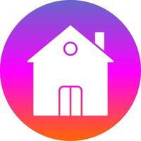 Residence Glyph Gradient Circle Icon vector