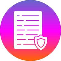 Confidential Glyph Gradient Circle Icon vector