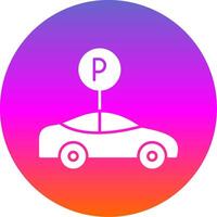 Parking Glyph Gradient Circle Icon vector