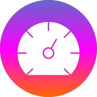 Speedometer Glyph Gradient Circle Icon vector