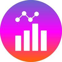 Data Analysis Glyph Gradient Circle Icon vector