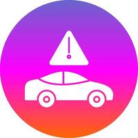 Traffic Jam Glyph Gradient Circle Icon vector