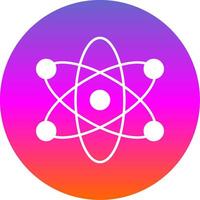 Atom Glyph Gradient Circle Icon vector