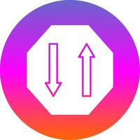 Two Way Glyph Gradient Circle Icon vector