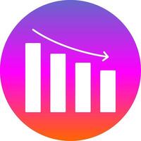 Reputation Loss Glyph Gradient Circle Icon vector