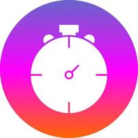 Stop Watch Glyph Gradient Circle Icon vector