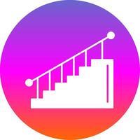 Stair Glyph Gradient Circle Icon vector