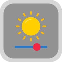 Brightness Flat Round Corner Icon vector