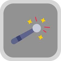 Magic tool Flat Round Corner Icon vector