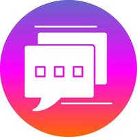 Message Glyph Gradient Circle Icon vector