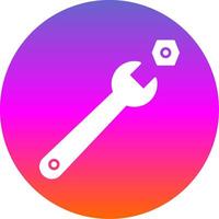 Wrench Glyph Gradient Circle Icon vector