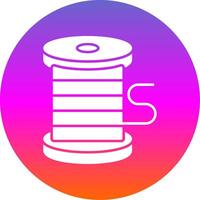 Thread Glyph Gradient Circle Icon vector