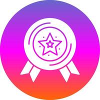 Badge Glyph Gradient Circle Icon vector