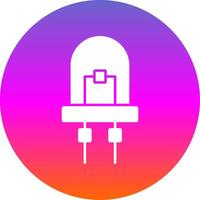 Diode Glyph Gradient Circle Icon vector
