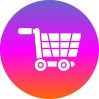 Trolley Glyph Gradient Circle Icon vector