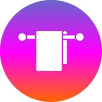 Towel Hanger Glyph Gradient Circle Icon vector