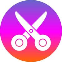 Scissors Glyph Gradient Circle Icon vector