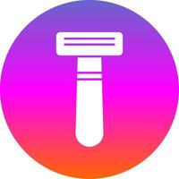 Shaving Razor Glyph Gradient Circle Icon vector