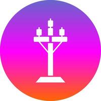 High Voltage Glyph Gradient Circle Icon vector