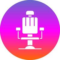 Barber Chair Glyph Gradient Circle Icon vector