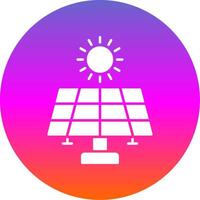 Solar Energy Glyph Gradient Circle Icon vector