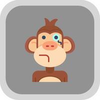Monocle Flat Round Corner Icon vector