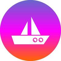 Boat Glyph Gradient Circle Icon vector