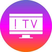 Tv Glyph Gradient Circle Icon vector