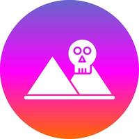 Skull Island Glyph Gradient Circle Icon vector