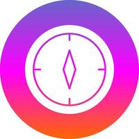 Compass Glyph Gradient Circle Icon vector