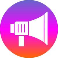 Megaphone Glyph Gradient Circle Icon vector