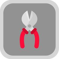 Scissors Flat Round Corner Icon vector