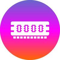 Ram Glyph Gradient Circle Icon vector