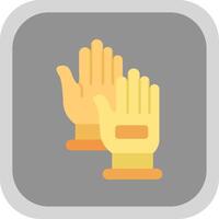 Hand gloves Flat Round Corner Icon vector