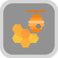 Honeycomb Flat Round Corner Icon vector