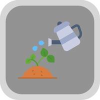 Watering Flat Round Corner Icon vector