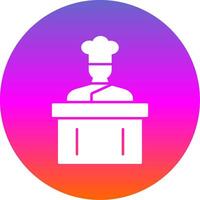 Cooking Show Glyph Gradient Circle Icon vector