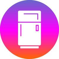 refrigerador glifo degradado circulo icono vector