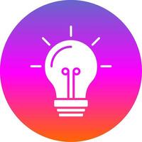 Bulb Glyph Gradient Circle Icon vector