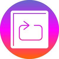 Loop Glyph Gradient Circle Icon vector