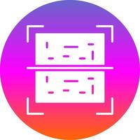Qr Code Glyph Gradient Circle Icon vector