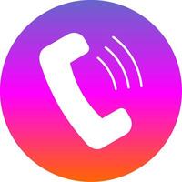 Phone Call Glyph Gradient Circle Icon vector