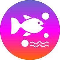 Seafood Glyph Gradient Circle Icon vector