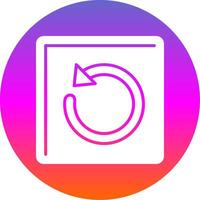 Undo Glyph Gradient Circle Icon vector