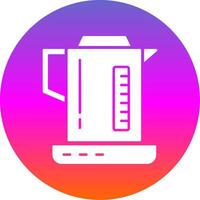 Electric Kettle Glyph Gradient Circle Icon vector