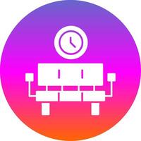 Waiting Room Glyph Gradient Circle Icon vector