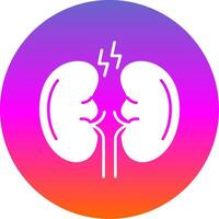 Kidney Glyph Gradient Circle Icon vector