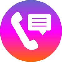 Helpline Glyph Gradient Circle Icon vector